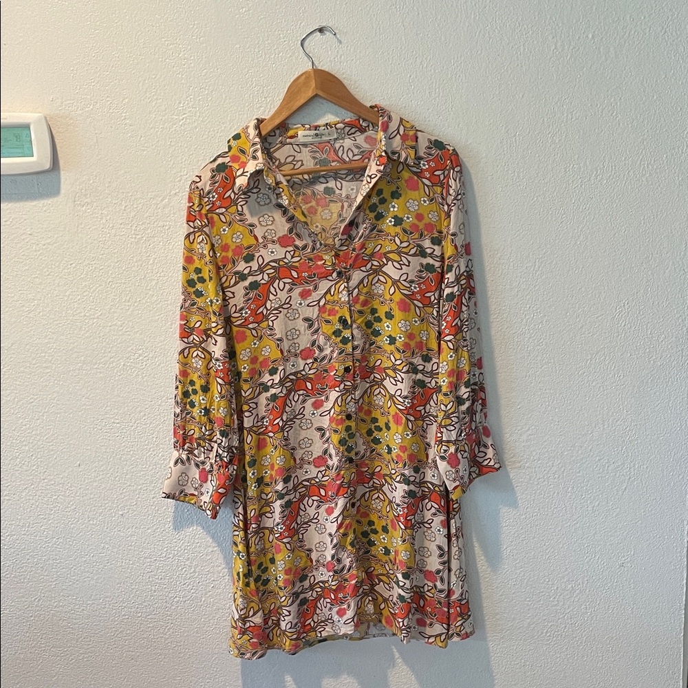 Natural Life Floral Patterned Garment - Multicolor